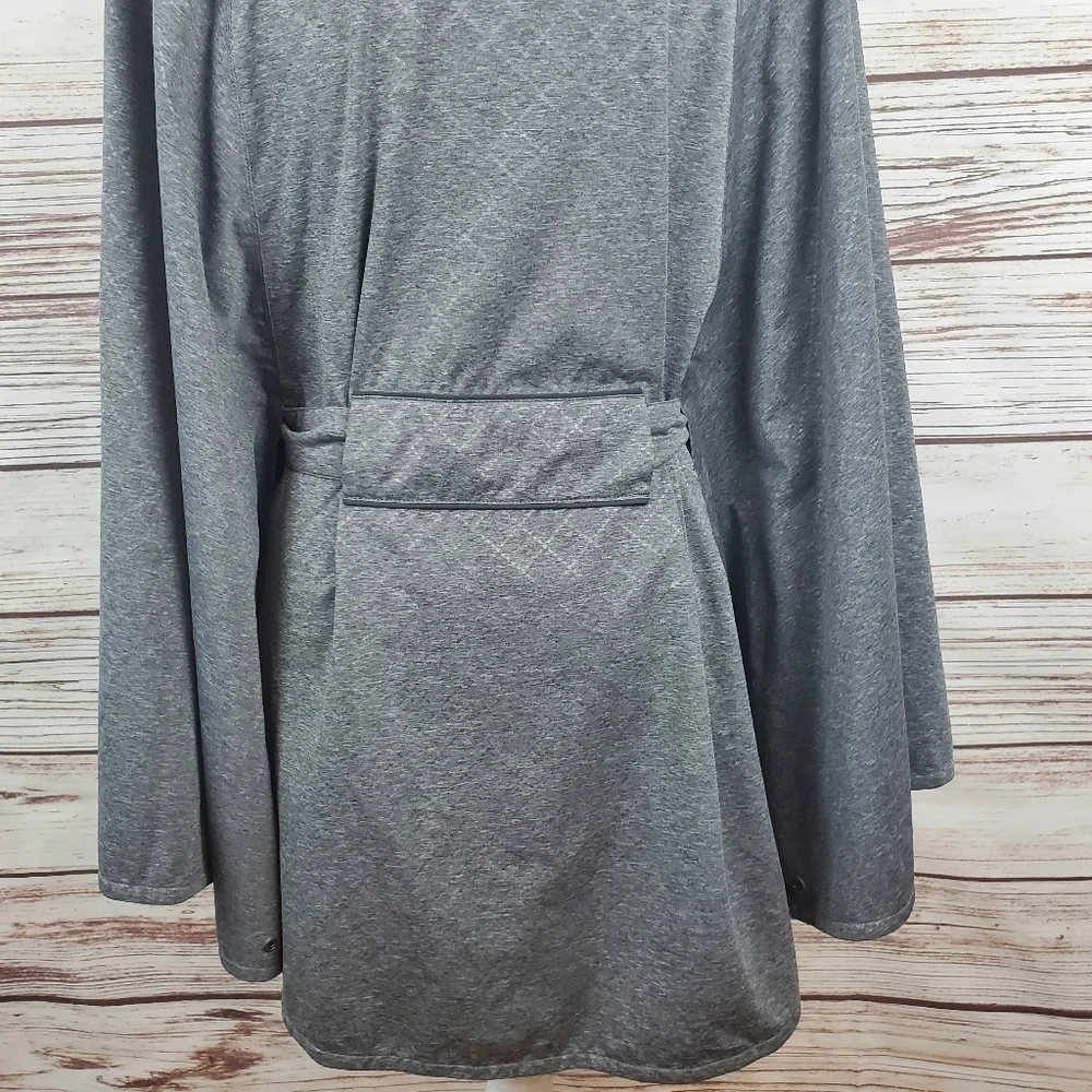 M by Novara Womens S/M Gray Cycling Hooded Cape Rain Jacket Poncho
